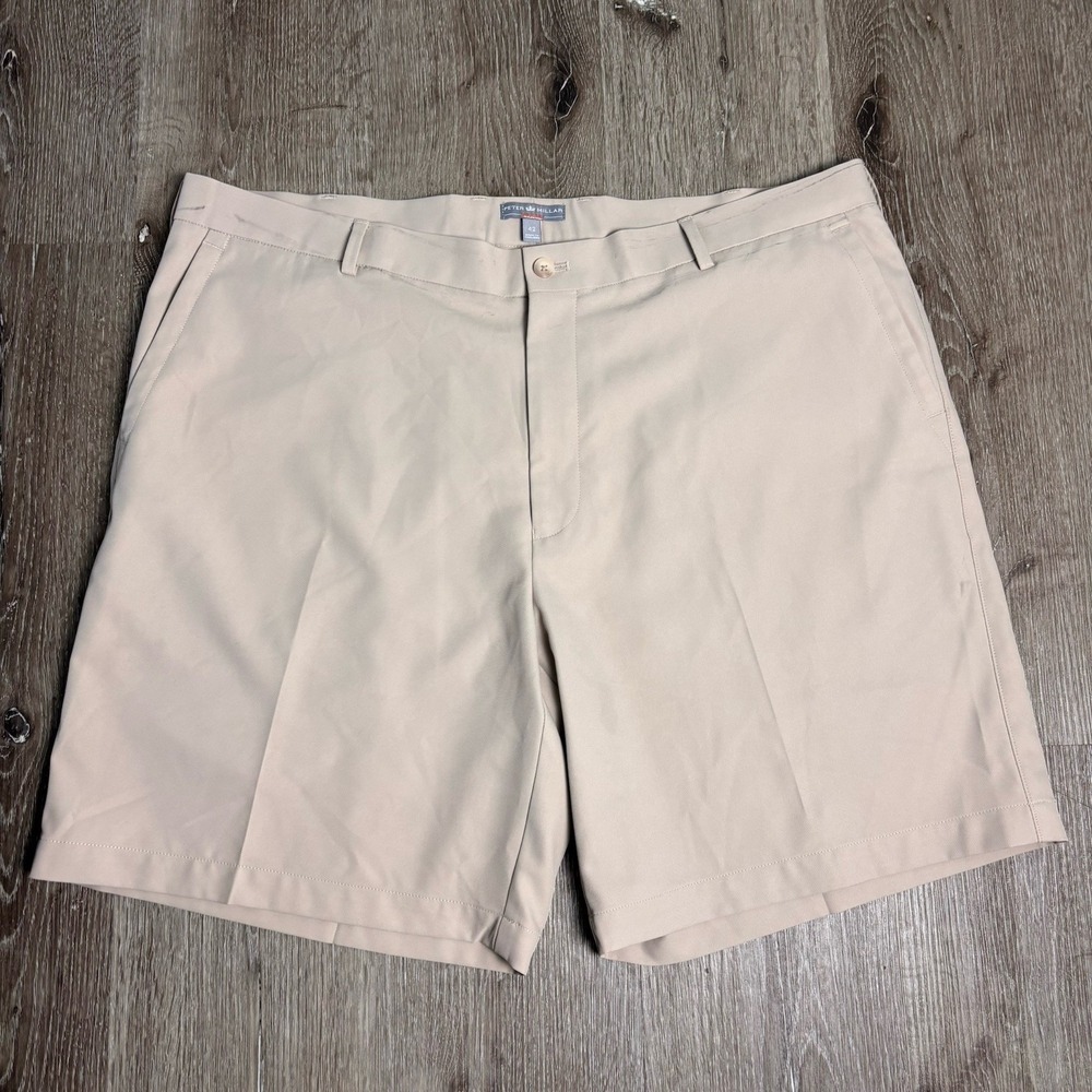 Peter Millar Shorts Mens 42 Tan Wicking Salem Performance 9" Golf EB82